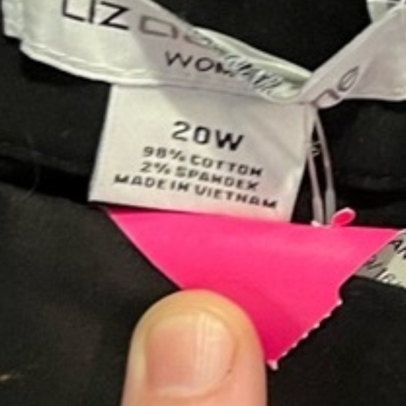 Liz Claiborne Collection Women's Emma Ankle Slacks Size 20W Black NWT - Picture 11 of 11